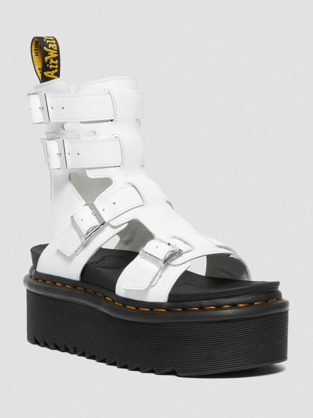 Dr Martens Giavanna White Leather Platform Gladiator Sandals Women’s 5 NEW